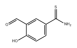 3-甲酰基-4-羟基苯甲硫酰胺 结构式
