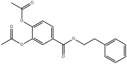 Benzoic acid, 3,4-bis(acetyloxy)-, 2-phenylethyl ester 结构式