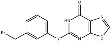 2-((3-(Bromomethyl)phenyl)amino)-1H-purin-6(7H)-one 结构式