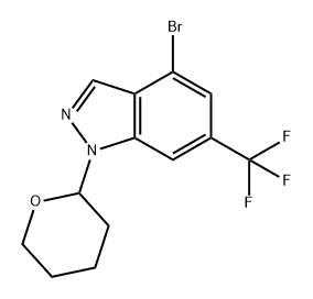 4-溴-1-(四氢-2H-吡喃-2-基)-6-(三氟甲基)-1H-吲唑 结构式