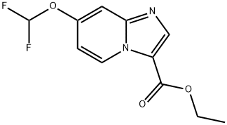 Imidazo[1,2-a]pyridine-3-carboxylic acid, 7-(difluoromethoxy)-, ethyl ester 结构式