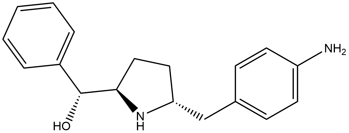 (αR,2R,5R)-5-[(4-Aminophenyl)methyl]-α-phenyl-2-pyrrolidinemethanol 结构式