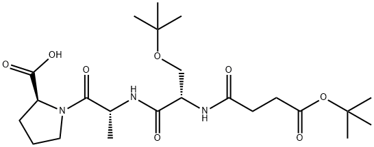 N-(4-(tert-butoxy)-4-oxobutanoyl)-O-(tert-butyl)-L-seryl-D-alanyl-L-proline 结构式