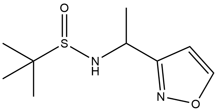 2-Propanesulfinamide, N-[1-(3-isoxazolyl)ethyl]-2-methyl- 结构式