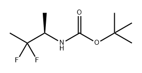 Carbamic acid, N-[(1R)-2,2-difluoro-1-methylpropyl]-, 1,1-dimethylethyl ester 结构式