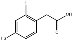 2-(2-氟-4-巯基苯基)乙酸 结构式