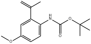 Carbamic acid, N-[4-methoxy-2-(1-methylethenyl)phenyl]-, 1,1-dimethylethyl ester 结构式