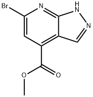 6-溴-2H-吡唑并[3,4-B]吡啶-4-羧酸甲酯 结构式