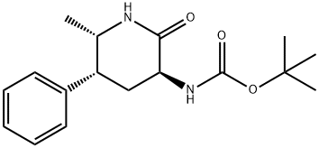 Carbamic acid, N-[(3S,5R,6S)-6-methyl-2-oxo-5-phenyl-3-piperidinyl]-, 1,1-dimethylethyl ester 结构式