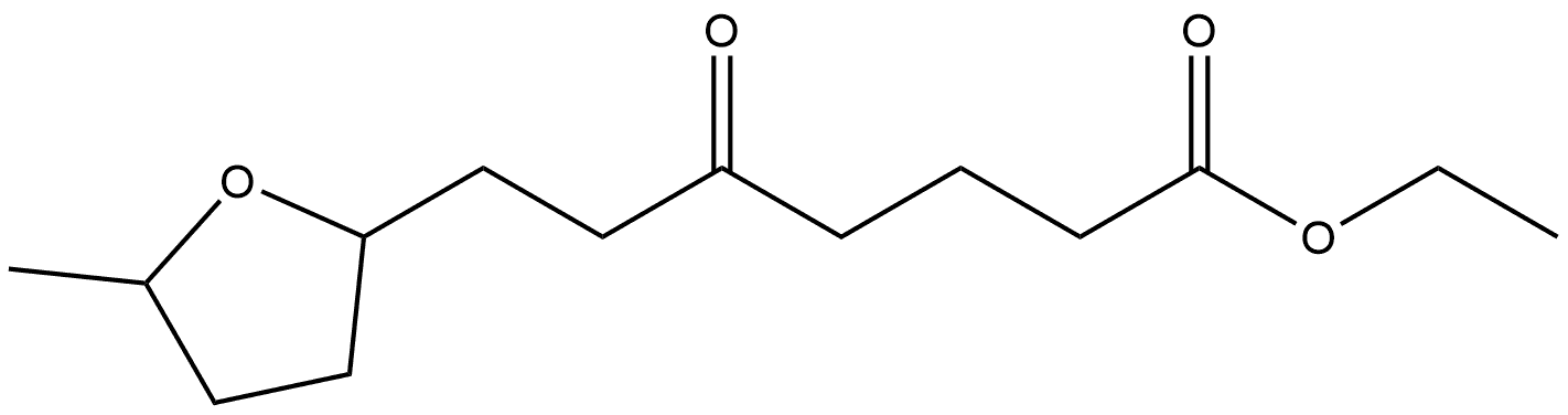 2-Furanheptanoic acid, tetrahydro-5-methyl-δ-oxo-, ethyl ester 结构式