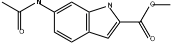 1H-Indole-2-carboxylic acid, 6-(acetylamino)-, methyl ester 结构式