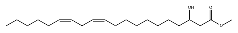 11,14-Eicosadienoic acid, 3-hydroxy-, methyl ester, (11Z,14Z)- 结构式
