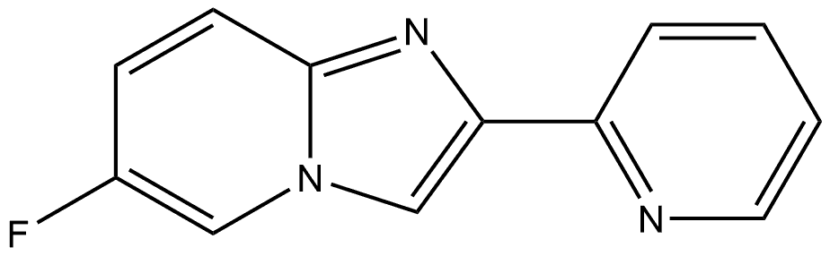 6-氟-2-(2-吡啶基)咪唑并[1,2-A]吡啶 结构式