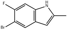 5-溴-6-氟-2-甲基-1H-吲哚 结构式
