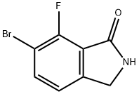 6-溴-7-氟异吲哚啉-1-酮 结构式