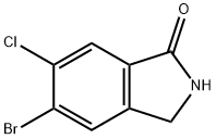 5-溴-6-氯异吲哚啉-1-酮 结构式