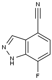 7-氟-1H-吲唑-4-腈 结构式