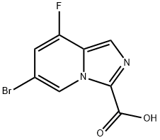 6-Bromo-8-fluoroimidazo[1,5-a]pyridine-3-carboxylic acid 结构式