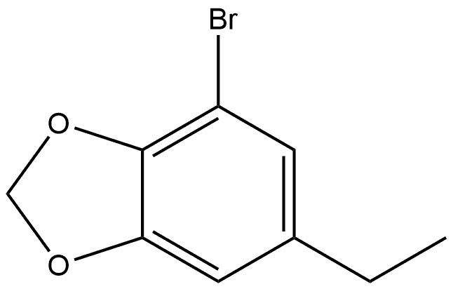 4-Bromo-6-ethyl-1,3-benzodioxole 结构式