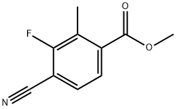 4-氰基-3-氟-2-甲基苯甲酸甲酯 结构式