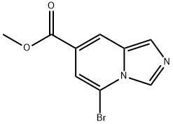 Imidazo[1,5-a]pyridine-7-carboxylic acid, 5-bromo-, methyl ester 结构式
