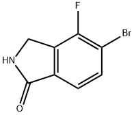 5-溴-4-氟异吲哚啉-1-酮 结构式