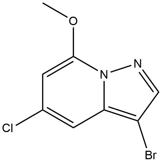 3-Bromo-5-chloro-7-methoxypyrazolo[1,5-a]pyridine 结构式