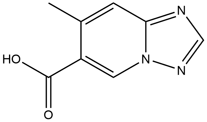 7-甲基-[1,2,4]三唑并[1,5-A]吡啶-6-甲酸 结构式