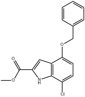 methyl 4-(benzyloxy)-7-chloro-1H-indole-2-carboxylate 结构式