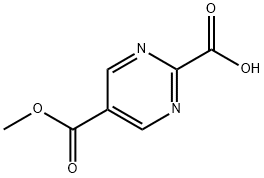 5-(甲氧羰基)嘧啶-2-羧酸 结构式