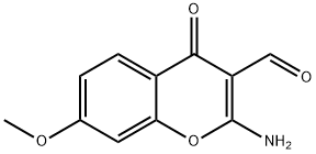 2-Amino-7-methoxy-4-oxo-4H-chromene-3-carbaldehyde 结构式