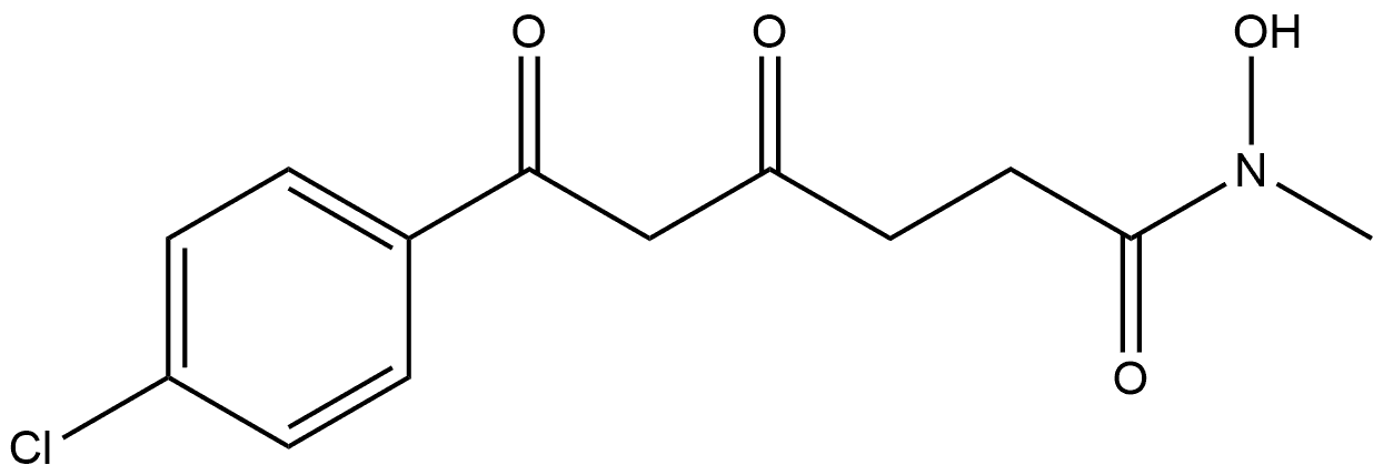 Benzenehexanamide, 4-chloro-N-hydroxy-N-methyl-γ,ε-dioxo- 结构式