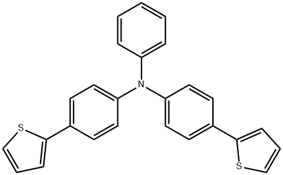 N-苯基-4-(噻吩-2-基)-N-(4-(噻吩-2-基)苯基)苯胺 结构式