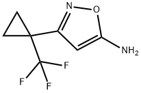 3-[1-(三氟甲基)环丙基]异噁唑-5-胺 结构式