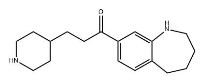 1-Propanone, 3-(4-piperidinyl)-1-(2,3,4,5-tetrahydro-1H-1-benzazepin-8-yl)- 结构式