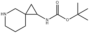 Carbamic acid, N-5-azaspiro[2.5]oct-1-yl-, 1,1-dimethylethyl ester 结构式