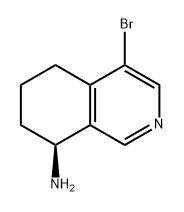 (S)-4-溴-5,6,7,8-四氢异喹啉-8-胺 结构式