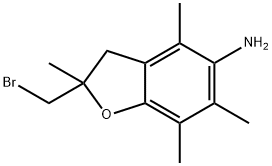 5-Benzofuranamine, 2-(bromomethyl)-2,3-dihydro-2,4,6,7-tetramethyl- 结构式