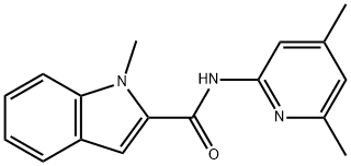 N-(4,6-Dimethylpyridin-2-yl)-1-methyl-1H-indole-2-carboxamide 结构式