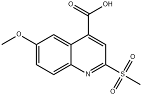 6-Methoxy-2-(methylsulfonyl)quinoline-4-carboxylic acid 结构式