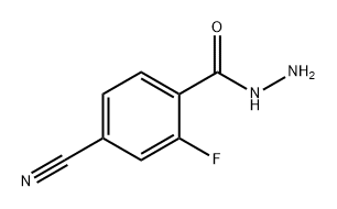 Benzoic acid, 4-cyano-2-fluoro-, hydrazide 结构式
