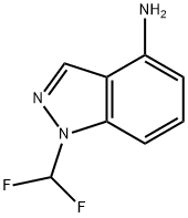 1-(二氟甲基)-1H-吲哚唑-4-胺 结构式