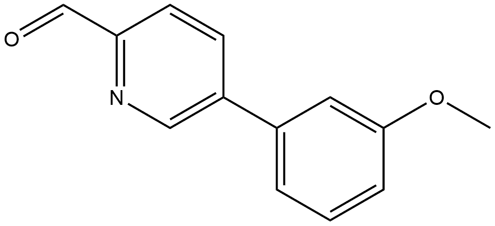 5-(3-Methoxyphenyl)-2-pyridinecarboxaldehyde 结构式