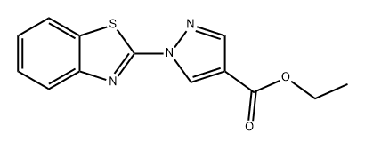 1-(1,3-苯并噻唑-2-基)吡唑-4-羧酸乙酯 结构式