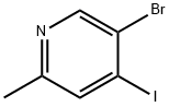 5-溴-4-碘-2-甲基吡啶 结构式