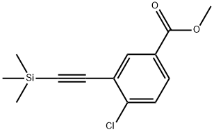 4-氯-3-((三甲硅基)乙炔基)苯甲酸甲酯 结构式