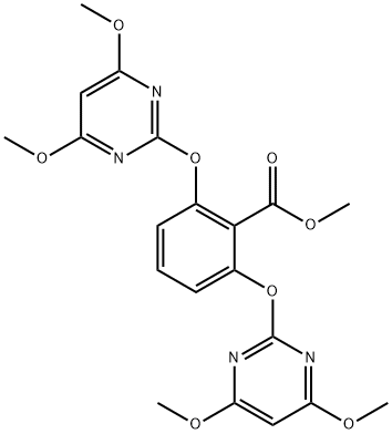 BENZOIC ACID, 2,6-BIS[(4,6-DIMETHOXY-2-PYRIMIDINYL)OXY]-, METHYL ESTER 结构式