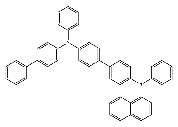 N4,N4-二([1,1'-联苯] -4-基)-N4' - (萘-1-基)-N4'苯基 - [1,1'-联苯]-4,4'-二胺 结构式