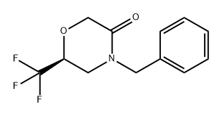 3-Morpholinone, 4-(phenylmethyl)-6-(trifluoromethyl)-, (6S)- 结构式