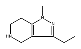 3-乙基-1-甲基-4,5,6,7-四氢-1H-吡唑并[4,3-C]吡啶 结构式